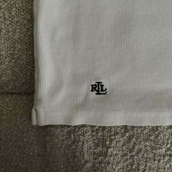 Ralph Lauren Contrast Trim Ribbed Tee - Picture 4 of 4
